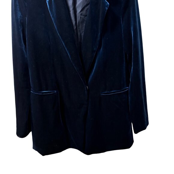 Forever 21 Womens Velvet Blazer size Small front button long sleeves jacket - Picture 5 of 12
